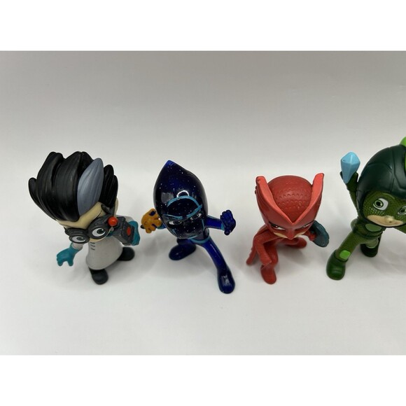 PJ Mask Figures Lot Of 7 Night Ninja Romeo Gecko Owlette Cake Topper - Picture 5 of 8